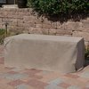 Modern Leisure Garrison Patio Ottoman/Coffee Table/Fire Pit Cover, Waterproof, 48in. Lx25in. Wx18in. H, Sandstone 3077